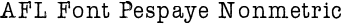 AFL Font Pespaye Nonmetric