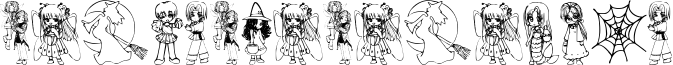 Image preview of font halloween2001