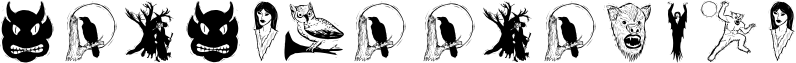 Image preview of font HalloweenTwo