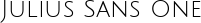 Julius Sans One
