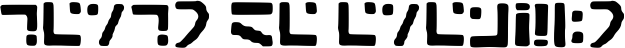 Image preview of font Standard Galactic Alphabet